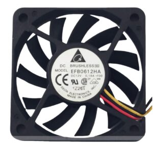 for EFB0612HA 12V 0.18A 6CM 6010 3-Wire CPU Cooling Fan