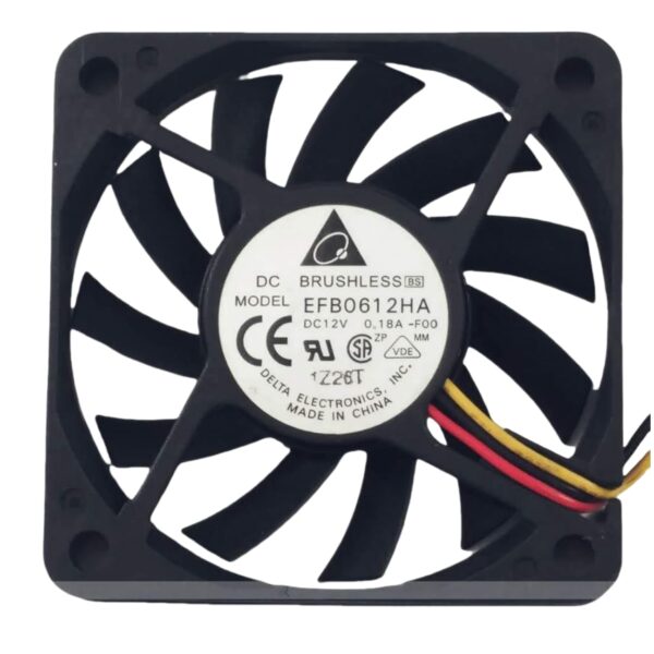 for EFB0612HA 12V 0.18A 6CM 6010 3-Wire CPU Cooling Fan