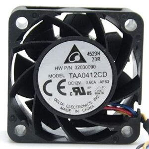 for TAA0412CD 12V 0.60A 4CM 4020 4-Wire PWM Cooling Fan