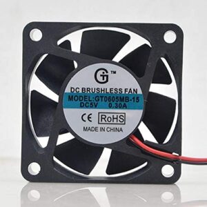 for GT0605MB-15 5V 0.30A 6CM 6015 2-Wire Silent Cooling Fan