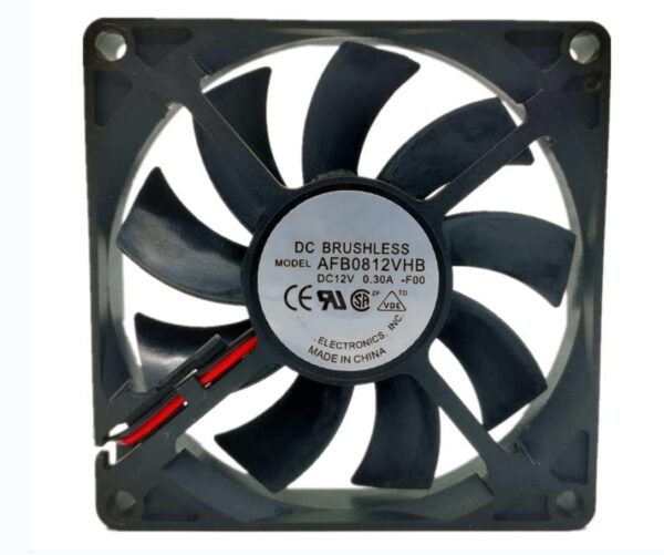 AFB0812VHB DC12V 0.30A 80x80x15mm 2-Wire Chassis CPU Fan