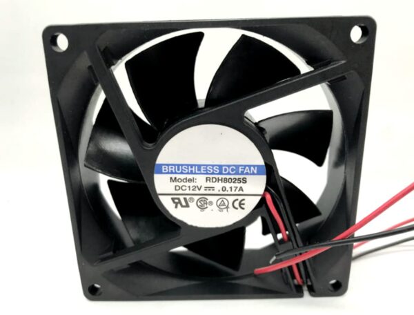 for RDH8025S 12V 0.17A 80X80X25MM 2-Wire Cooling Fan