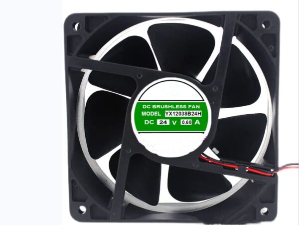 for YX12038B24H 24V 0.60A 120X120X38MM 2-Wire Cooling Fan