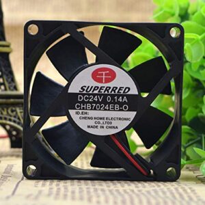 CHB7024EB-O 24V 0.14A 7CM/7020 2-Wire Inverter Fan