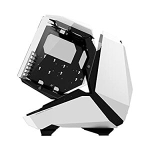 HELLOLAND MechWarrior MOD-5 Gaming Computer Case Support ATX Motherboard 360mm Liquid Cooler Front Panel with 5V ARGB Lighting USB 3.0 * 2 (White)