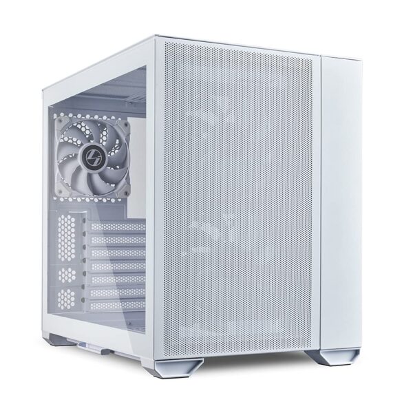 Lian Li O11 Air Small Case - Mini ITX - Mesh & Aluminum Panel - include 2 x 140MM PWM fans & 120mm PWM fan - up to 200mm long full ATX PSUs (O11AMW WHITE)