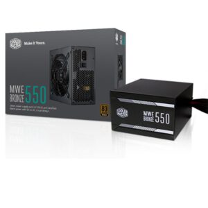 Cooler Master MWE 550 Bronze, 80+ Bronze Certified 550W Power Supply, 3 Year Warranty