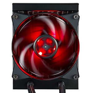 RKRJJJ Fit for Intelo Lga 2011-V3 2011 1366 115X 775 CPU Liquid-Cooled CPU Main Cooler 120 Mm Water Cooler LED Red Silent Fan