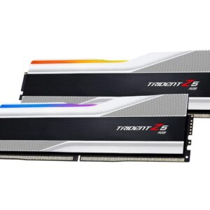 G.SKILL Trident Z5 RGB Series (Intel XMP 3.0) DDR5 RAM 64GB (2x32GB) 6000MT/s CL30-40-40-96 1.40V Desktop Computer Memory UDIMM - Metallic Silver (F5-6000J3040G32GA2-TZ5RS)