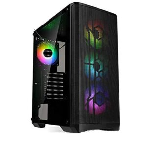 PCcase TXING5 PC Gaming casese, Black/Black ATX/Micro ATX/Mini ITX Temper Glass Aura SYNC/Mystic Light/RGB Fusion 2.0