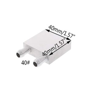 zhiounny 4040mm Primary Aluminum Water Cooling Block Heat Sink System for PC Laptop CPU