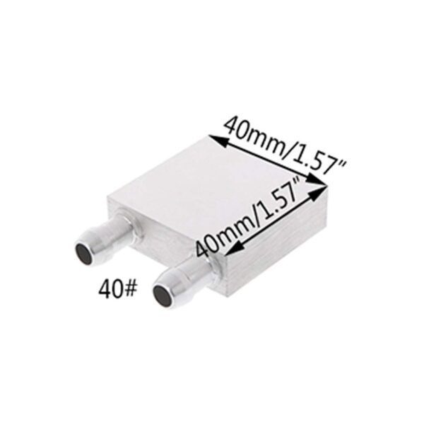 zhiounny 4040mm Primary Aluminum Water Cooling Block Heat Sink System for PC Laptop CPU