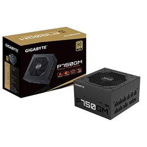 Gigabyte GP-P750GM (80 Plus Gold 750W, Modular, Smart Fan, Smart Power Protection, Power Supply) (Renewed)