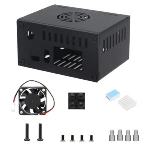 Stylish Metal Case with Cooling Fan for Zero3 Board Enclosure Keep Your Device Cool and Secure