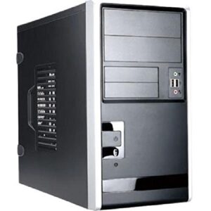 IN-WIN Development Mini Tower - Micro ATX (ATX12V/ PS/2) - Black, Silver - USB/Audio