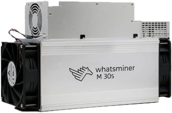 MicroBT Whatsminer M30S 86TH/S Bitcoin ASIC Miner(38J/TH, 3268W, 220V, SHA256), High Stability, High Efficient Energy Consumption, Air-Cooling Home Mining Machine for BTC/BCH/BSV, w/PSU (Renewed)