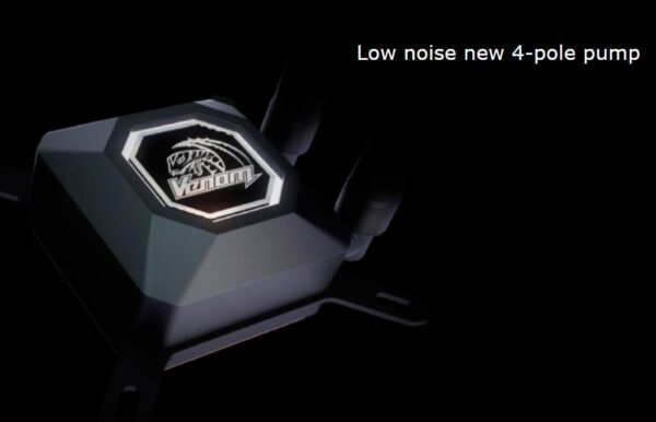 Akasa Venom A20 240 mm Dual Radiator All-in-One Liquid CPU Cooler - Black - Image 5