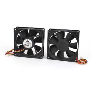 Qtqgoitem DC 12V Brushless Computer PC CPU Cooler Cooling Fan 90mm x 25mm 2Pcs (Model: 564 507 b0e 131 78c)