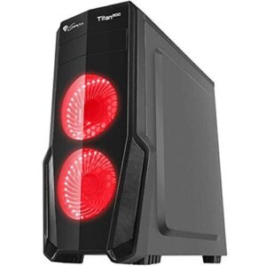 Natec Genesis Titan 800 Tower Black, Red – Computer Case (Tower, PC, Synthetic ABS, SPCC, Black, Red, ATX, Micro ATX, Mini-ITX, Game)