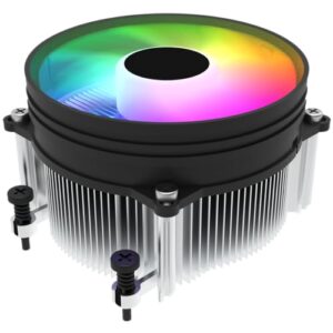 GAMEPOWER Nebula RGB Low Profile CPU Cooler for AM4/AM5, 95W TDP, 95mm RGB Fan, Included Premium Thermal Compound, Copper Insert Base, 4 Pin Fan Connector