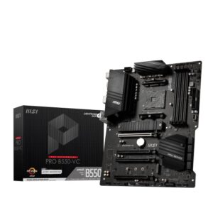 MSI PRO B550-VC ProSeries Motherboard (AMD AM4, DDR4, PCIe 4.0, SATA 6Gb/s, M.2, USB 3.2 Gen 2, HDMI/DP, ATX) (Renewed)