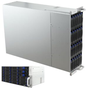 EWANYO 4U Rackmount Server Chassis Server Case with 24 Hot-Swappable SATA/SAS 12G Drive Bays, Include 3X120mm Middle Fans 2X80 mm Rear Fans Metal Rack Mount Computer Case 26.6 Deep