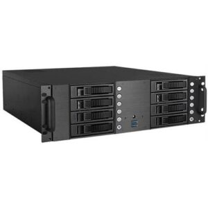 iStarUSA D-380HB Black 3U Compact 8x 3.5 Bay Hotswap microATX Chassis