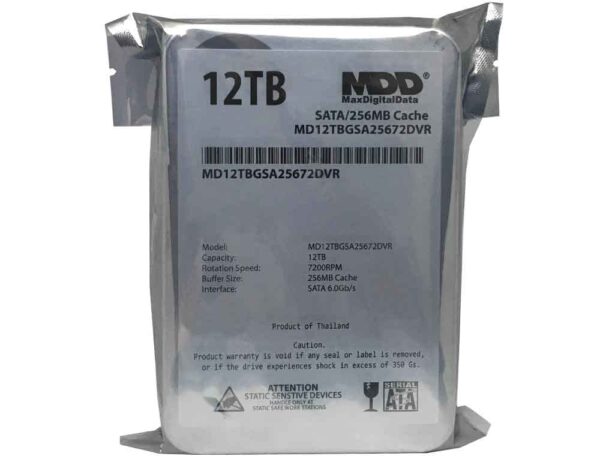 MDD 12TB 7200 RPM 256MB Cache SATA 6.0Gb/s 3.5inch Internal Hard Drive for Surveillance Storage (MD12TGSA25672DVR) - 3 Years Warranty (Renewed) - Image 5