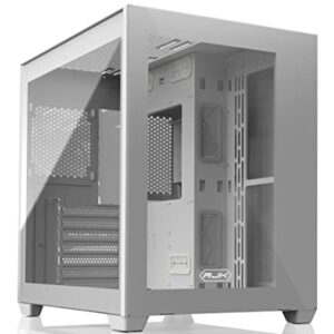 RAIJINTEK Paean C7 White, ATX PC Case, Dual Chamber Design, Tempered Glass Side Panel, Front I/O USB Type-C Port, Magnetic Design Dust Filter, Support to 360mm Radiator, White(0R20B00223)