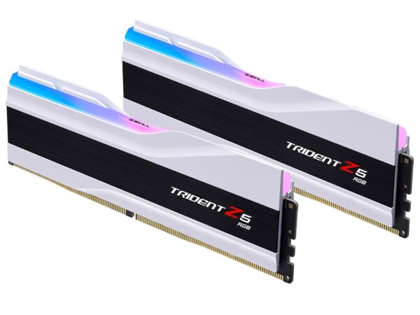 G.SKILL Trident Z5 RGB Series (Intel XMP 3.0) DDR5 RAM 32GB (2x16GB) 7200MT/s CL34-45-45-115 1.40V Desktop Computer Memory UDIMM - Matte White (F5-7200J3445G16GX2-TZ5RW)