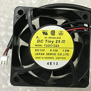 for SERVO 6025 TUDC12Z4 DC12V 0.14A 1.8W 6CM 6025MM axial Fan