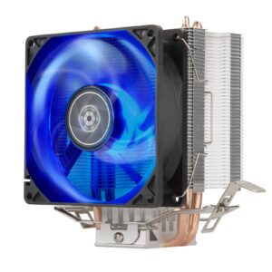 SilverStone Technology KR03 Krypton CPU Cooler, 92mm Blue LED Fan, 2000 RPM, Hydraulic Bearing, Copper Heat Pipes with Aluminum fins, Universal Socket Compatibility Intel&AMD, SST-KR03