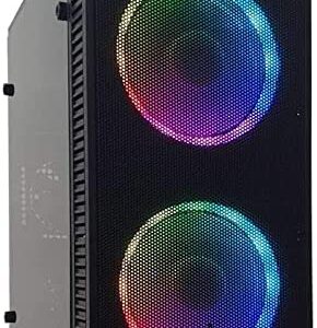 Allied Gaming 3-Fan ARGB mATX Case - Fully Meshed Front Panel and mATX/Mini-ITX Support - Power Supply Included