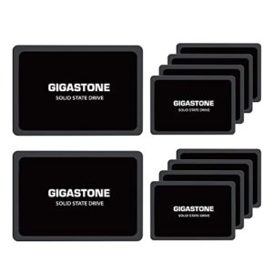 GIGASTONE SATA SSD 120GB (10-Pack) 2.5 inch SSD 500MB/s Upgrade Laptop PC Memory and Storage PS4 HDD Replacement 2.5 Internal Solid State Hard Drives SATA III SLC Cache 3D NAND Increase Performance