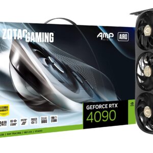 ZOTAC Gaming GeForce RTX 4090 AMP Extreme AIRO 24GB GDDR6X 384-bit 21 Gbps PCIE 4.0 Graphics Card, IceStorm 3.0 Advanced Cooling, Spectra 2.0 RGB Lighting, ZT-D40900B-10P