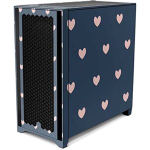 Skinit Decal Gaming Skin Compatible with Corsair 4000D Tempered Glass Mid-Tower ATX Case - Skinit Originally Designed Blue and Pink Hearts Design
