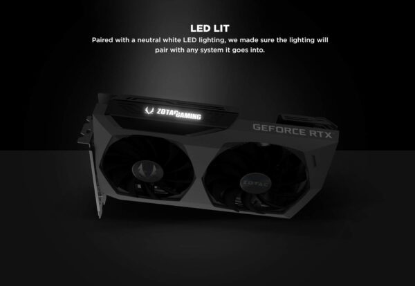 ZOTAC Gaming GeForce RTX 3070 Twin Edge OC 8GB GDDR6 256-bit 14 Gbps PCIE 4.0 Gaming Graphics Card, IceStorm 2.0 Advanced Cooling, White LED Logo Lighting, ZT-A30700H-10P (Renewed) - Image 5