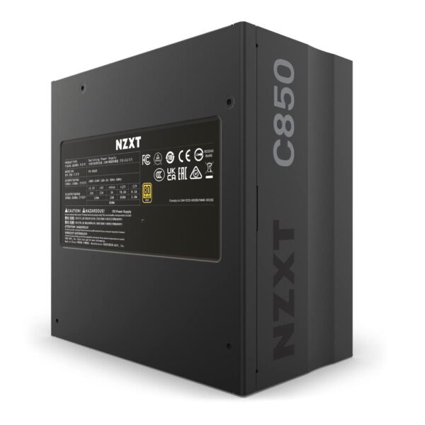 NZXT C850 PSU (2022) - PA-8G1BB-US - 850 Watt PSU - 80+ Gold Certified - Fully Modular - Sleeved Cables - ATX Gaming Power Supply (Renewed) - Image 3