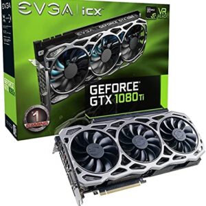EVGA GeForce GTX 1080 Ti FTW3 DT Gaming 11GB GDDR5X iCX Technology - 9 Thermal Sensors & RGB LED G/P/M Graphic Cards (11G-P4-6694-KR) (Renewed)