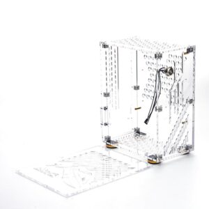 fangzi Portable Small Computer Case Plexiglass Shell Compact PC Case Desktop PC Case Mini-ITX Motoard Flex Power Supply, Transparent