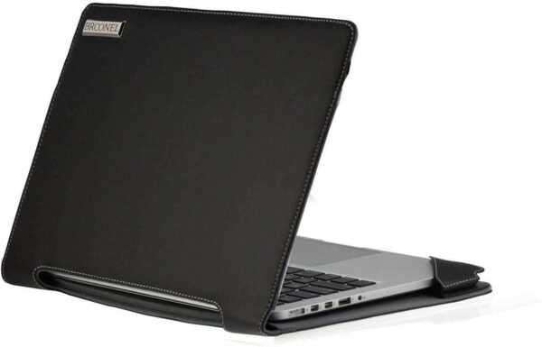 Broonel - Profile Series - Black Leather Laptop Case Compatible with MSI Summit E13 AI Evo A1M 16 2 in 1 Laptop - Image 2