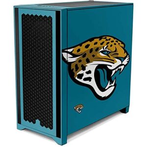 Skinit Decal Gaming Skin Compatible with Corsair 4000D Tempered Glass Mid-Tower ATX Case - Officially Licensed NFL Jacksonville Jaguars Large Logo Design