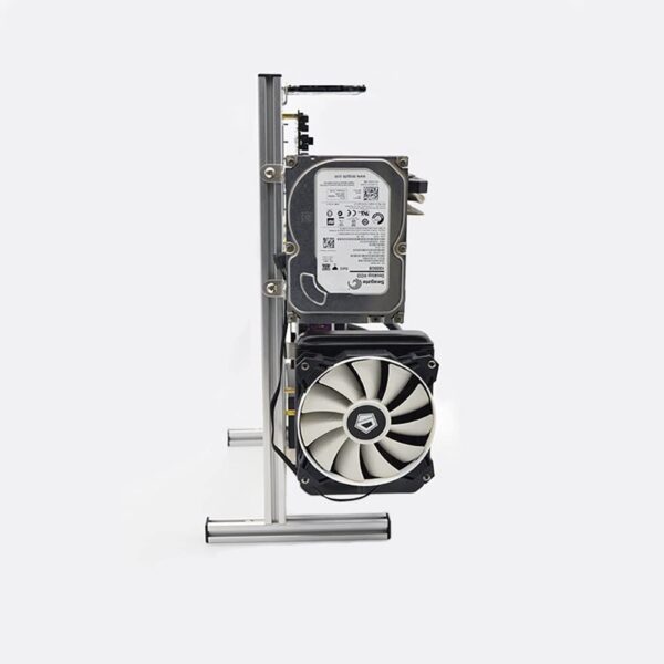 EDIY DIY Computer Chassis Bracket Open Motherboard Case Rack ATX Vertical Horizontal PC Game Water-Cooled Test Bench Creative Overclocking Aluminum Frame Good Heat Dissipation All Silver, ITX Silver - Image 4