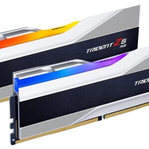 G.SKILL Trident Z5 RGB Series (Intel XMP 3.0) DDR5 RAM 32GB (2x16GB) 7800MT/s CL36-46-46-125 1.45V Desktop Computer Memory UDIMM - Metallic Silver (F5-7800J3646H16GX2-TZ5RS)