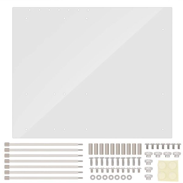 Open Frame Transparent Acrylic Overlock Computer Case DIY Base Stand for ATX Motherboard - Image 5