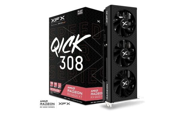 XFX Speedster QICK308 Radeon RX 6600 XT Black Gaming Graphics Card with 8GB GDDR6 HDMI 3xDP, AMD RDNA 2 RX-66XT8LBDQ (Renewed) - Image 7