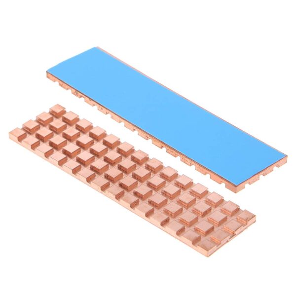 zhiounny Copper Heatsink Thermal Conductive Adhesive for M.2 NGFF 2280 PCI-E NVME SSD - Image 2
