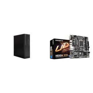 IN WIN Micro-ATX Desktop case, 9L Compact Size, pre-Installed Standard TFX 300W Power Supply and 80mm Fan x 1 (CK722.FF300TB3) & GIGABYTE H610M S2H