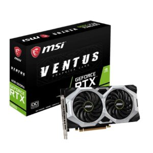 MSI Gaming GeForce RTX 2060 6GB GDRR6 192-bit HDMI/DP Ray Tracing Turing Architecture VR Ready Graphics Card (RTX 2060 Ventus 6G OC) (Renewed)