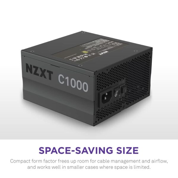NZXT C1000 PSU (2022) - PA-0G1BB-US - 1000 Watt PSU - 80+ Gold Certified - Fully Modular - Sleeved Cables - ATX Gaming Power Supply (Renewed) - Image 5